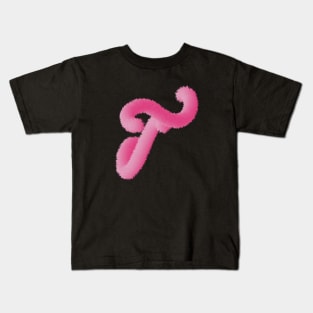 T Pink Animal Initials Kids T-Shirt